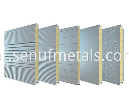 50 150mm Thickness Rockwool Sandwich Panel For Metal Wall Cladding System2